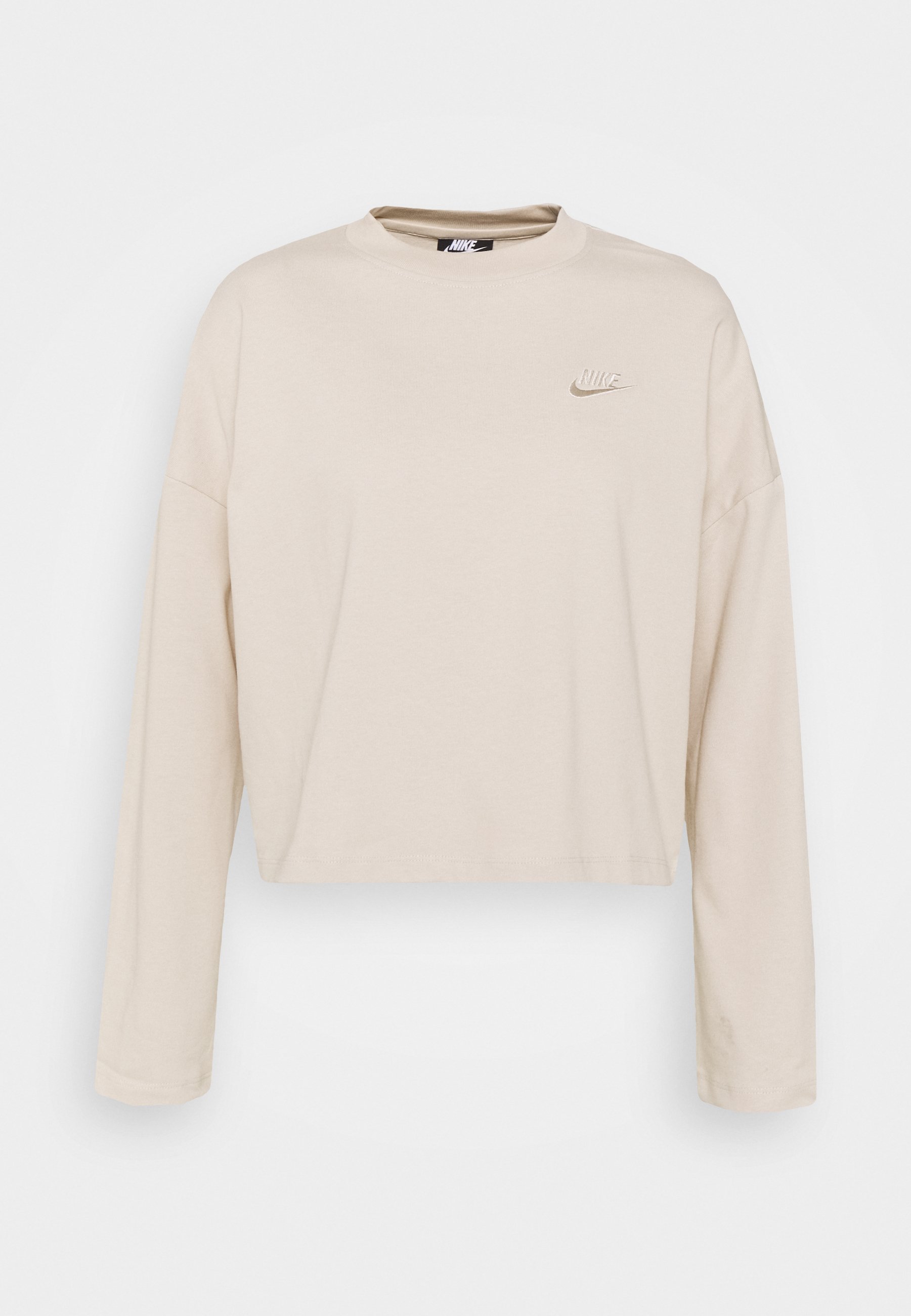 Nike Sportswear W NSW LS Topper langermet oatmealbeige Nike Sportswear W NSW LS Topper langermet oatmealbeige