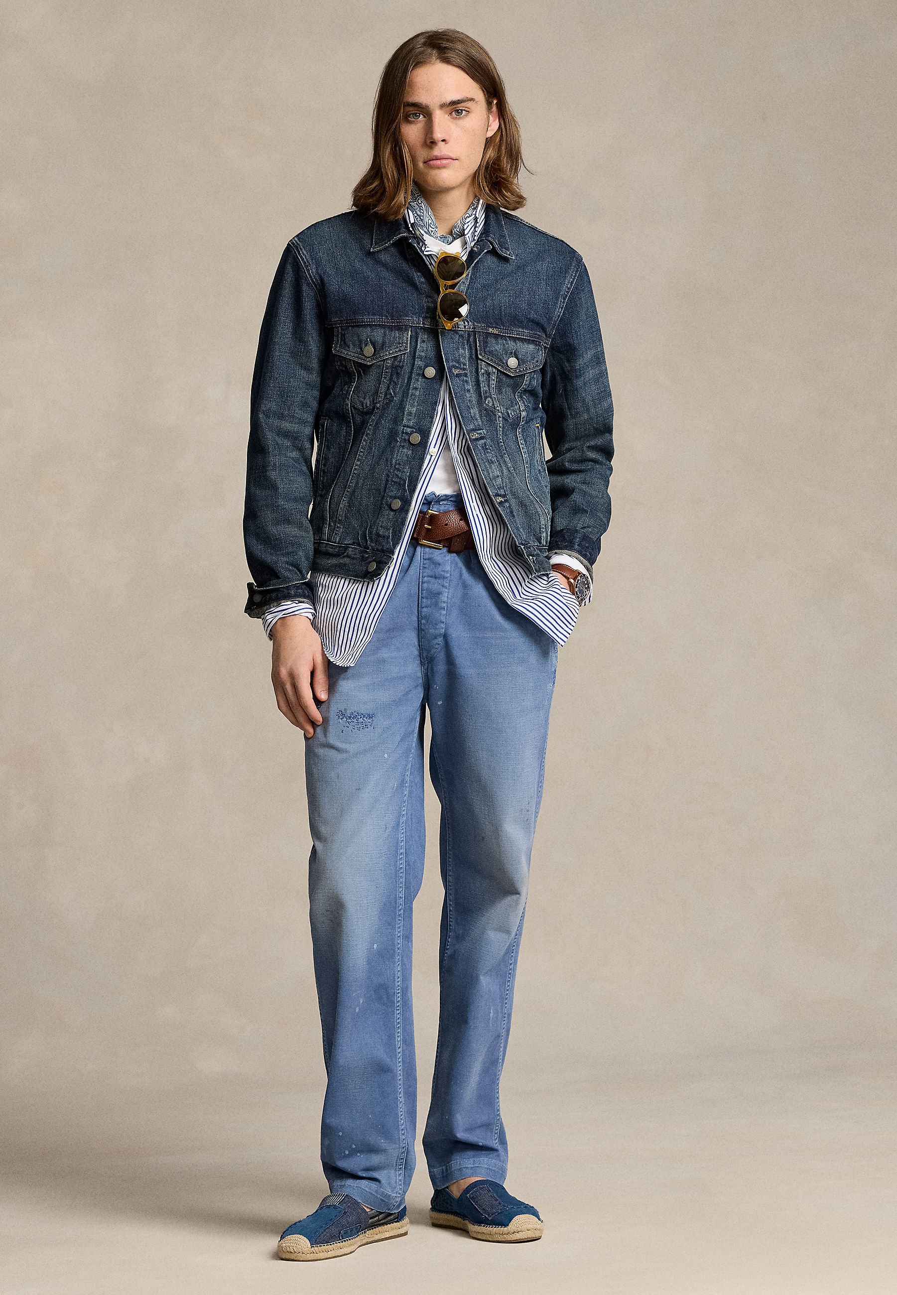 Polo Ralph Lauren FADED DENIM TRUCKER JACKET - Denim jacket