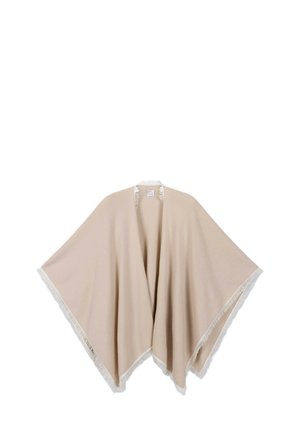 REPEAT SCARF ORGANIC CASHMERE WITH CONTRAST FRINGE - Écharpe - natural