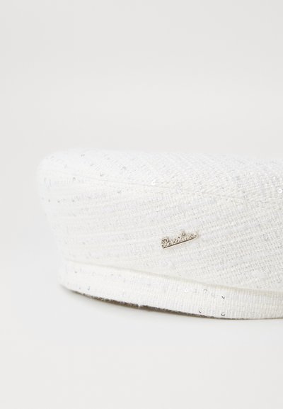 Borsalino LESLIE BASQUE-TWEED PAILETTES/SEQUINS TWEED biały