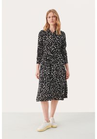 Part Two - SHELBY  - Shirt dress - black dot print Thumbnail Image 1