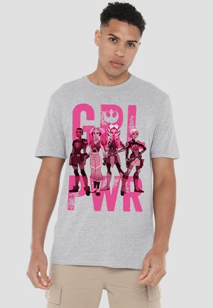 AHSOKA GIRL POWER KETSU SABINE HERA - T-Shirt print - mottled light grey