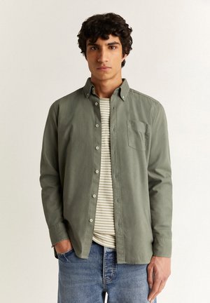 Scalpers OXFORD BD  - Vapaa-ajan kauluspaita - dark green