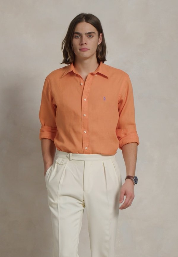 SLIM FIT LINEN SHIRT - Shirt - poppy4