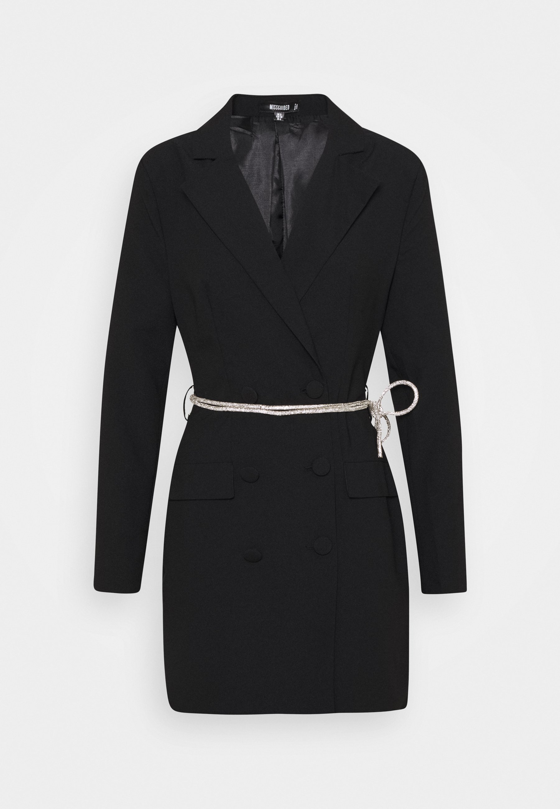 Missguided BELT BLAZER DRESS - Vestito elegante - black/nero - Zalando.it