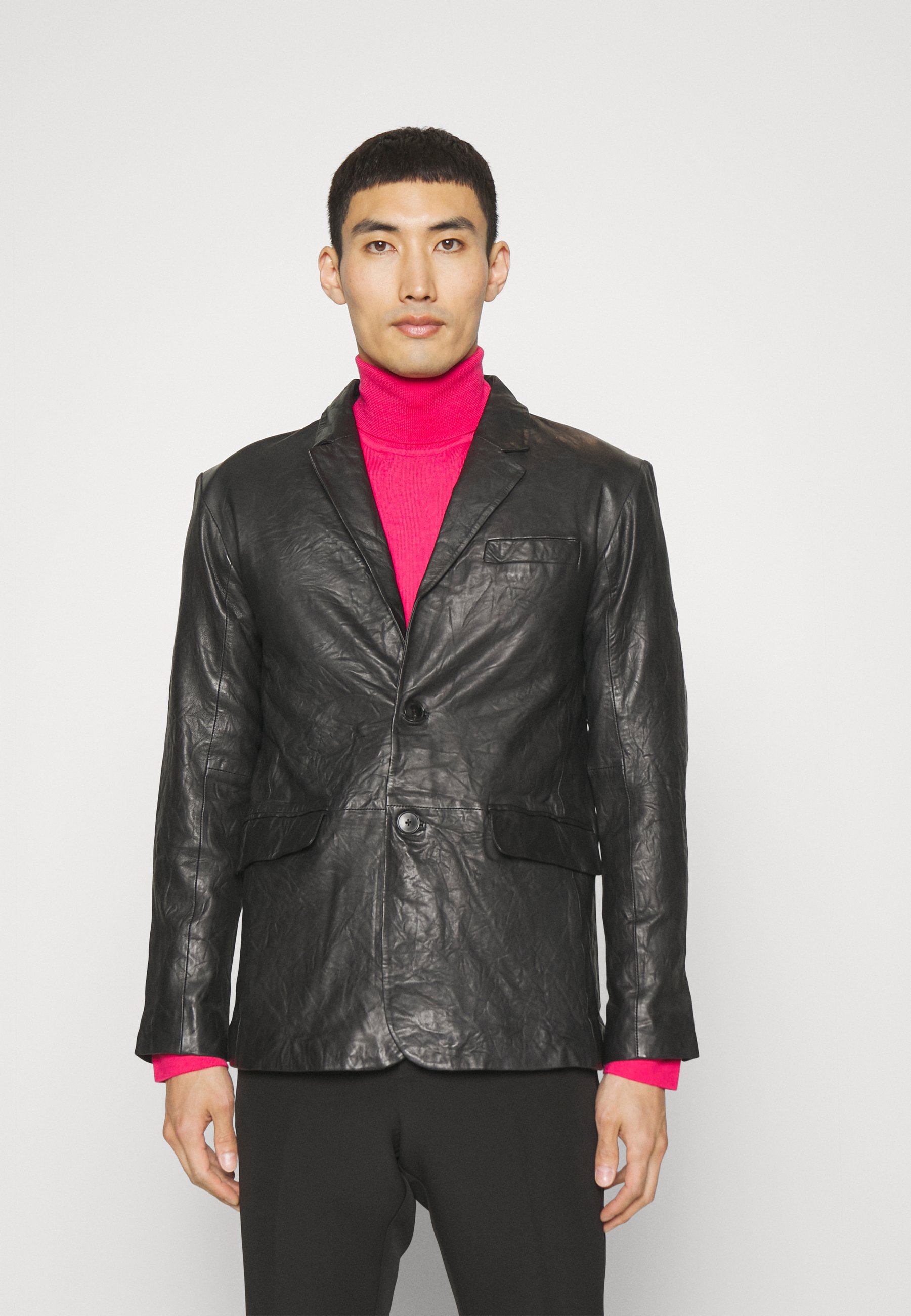 Zadig & Voltaire VALFRIED CRINKLE - Leather jacket - noir/black 