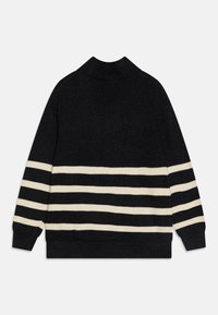 Lindex HALFZIP STRIPE UNISEX - Striktrøje - dark grey