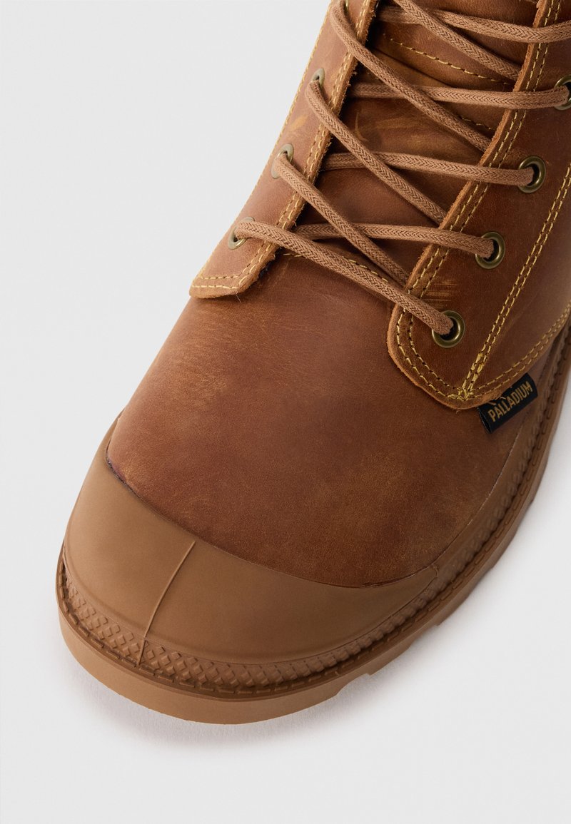 Bottes Palladium Mi-Cuisses En Cuir Marron Foncé - Taille 38 - Occasion Très Bon État