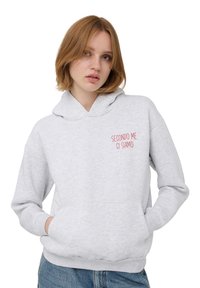 Terranova E SCRITTA LATERALE - Felpa con cappuccio - grigio melange