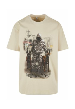 Forgotten Faces FORGOTTEN FACES  - Print T-shirt - sand