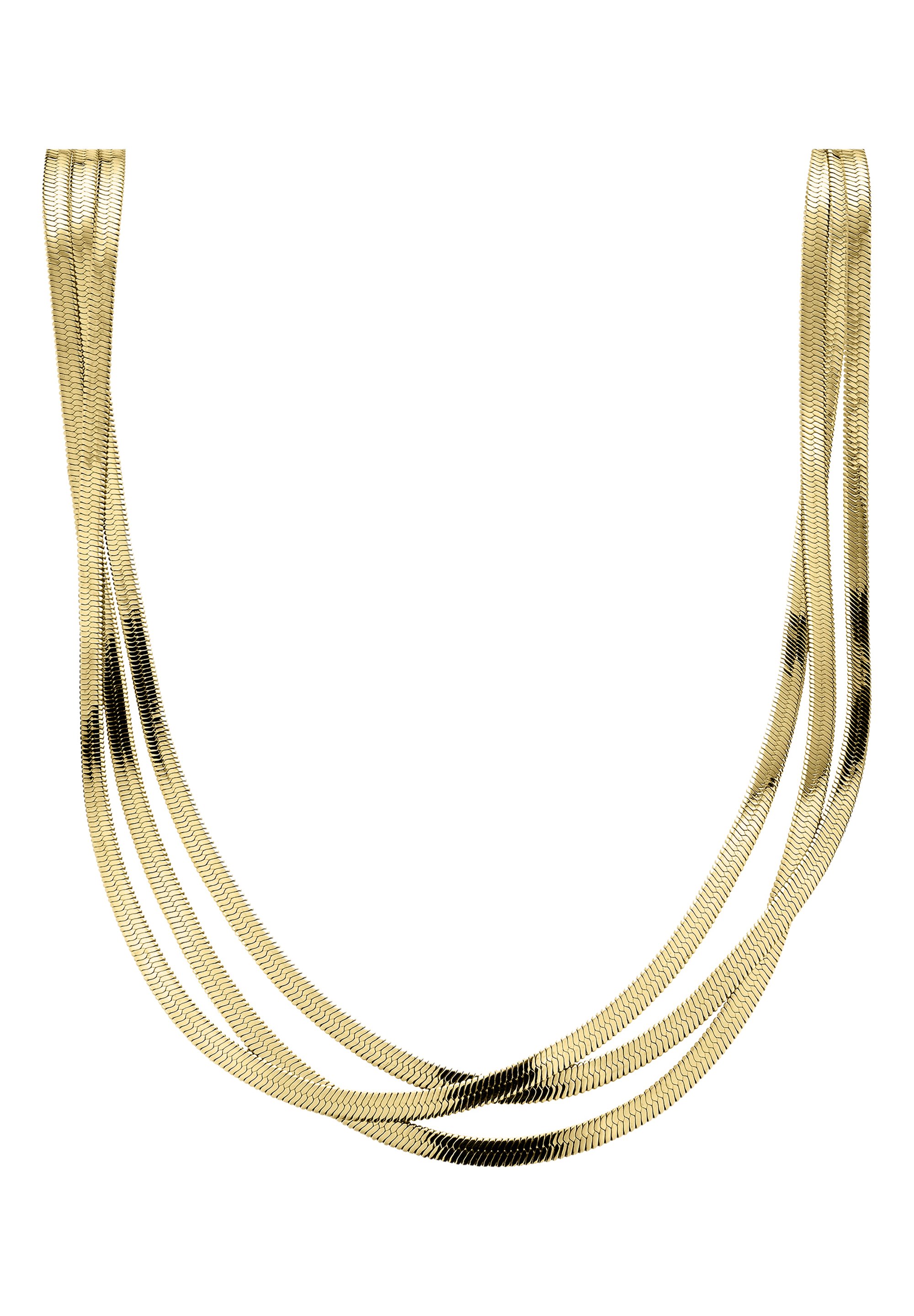 LIEBESKIND Berlin Collana LJ-0504-N-45 In Acciaio Inox Oro – Catena Veneziana Regolabile 40-45 Cm