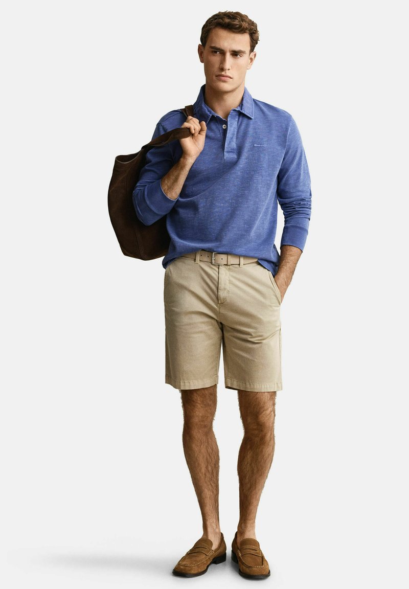 GANT WASHED HEAVY RUGGER - Polotričko - vintage blue