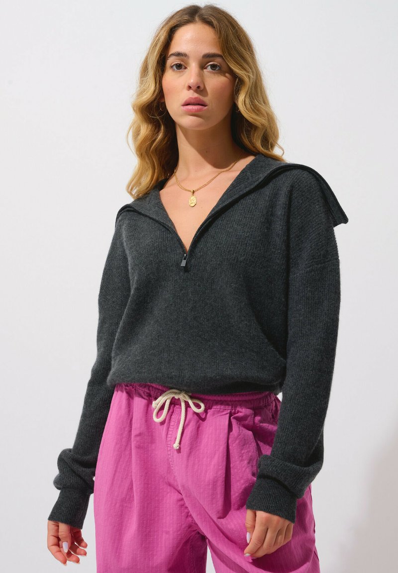 Authentic Cashmere KARMA - Strickpullover - mottled carbon