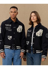 Les Deux YALE VARSITY JACKET UNISEX - Μπουφάν τύπου bomber - black