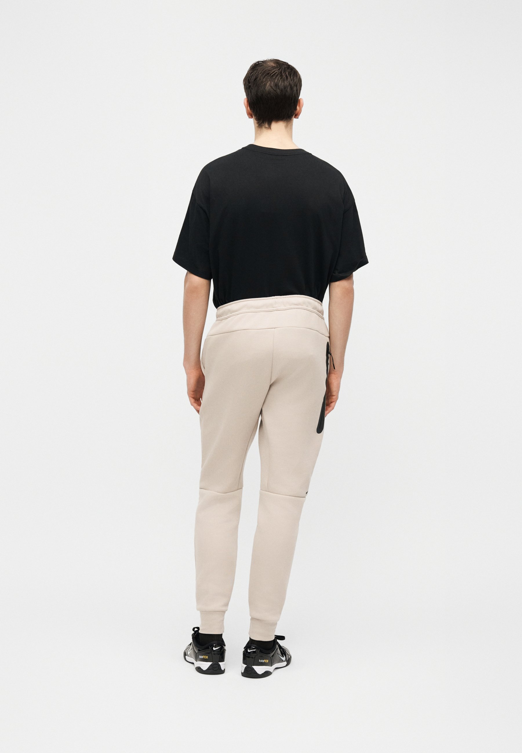 cream tech fleece pants