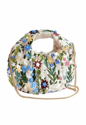 EMBROIDERED HAND BAG  . - Kabelka - white floral