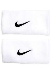 Nike Performance - UNISEX  DOUBLEWIDE WRISTBANDS - Bracelet-éponge - white/black Image miniature 1