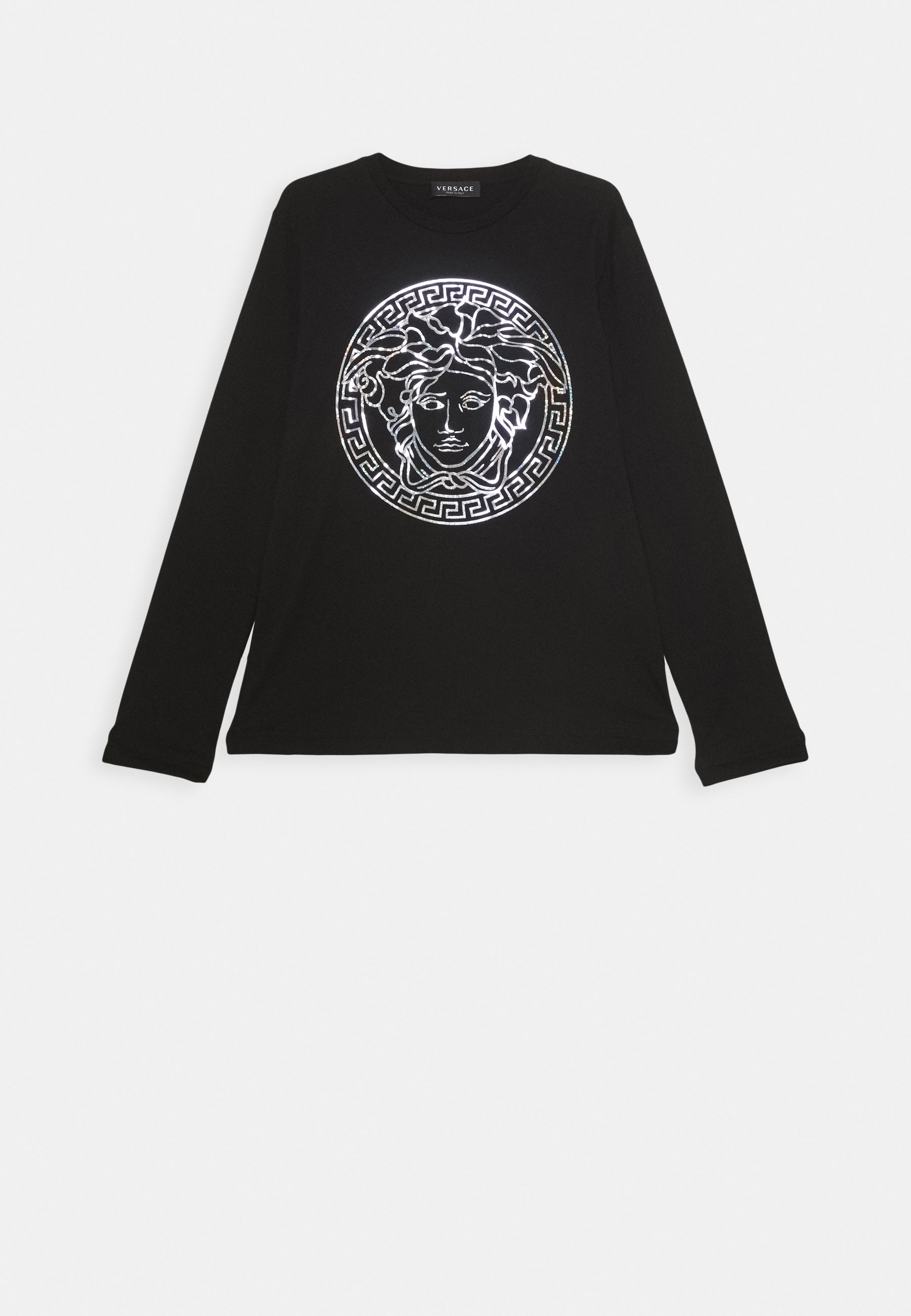 Versace MAGLIETTA MANICA LUNGA - Maglietta a manica lunga -  nero/argento/nero - Zalando.it