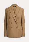 DOUBLE-BREASTED WOOL BLAZER - Блейзър - honey tan