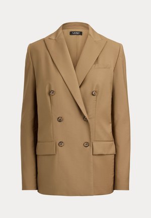 Lauren Ralph Lauren, DOUBLE-BREASTED WOOL BLAZER - Blazer - honey tan