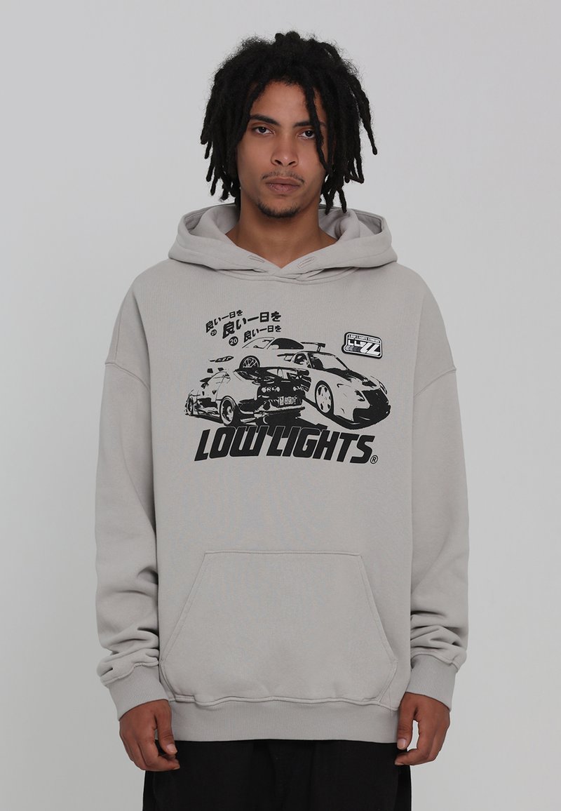 LOW LIGHTS STUDIOS® RACER HOODIE UNISEX Kapuzenpullover light grey