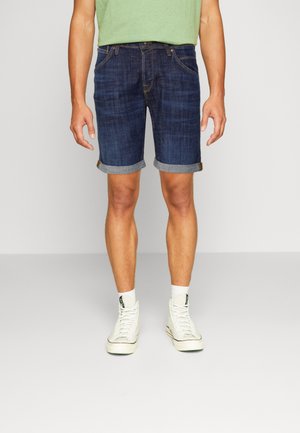 JJIRICK JJFOX - Shorts vaqueros - dark blue denim