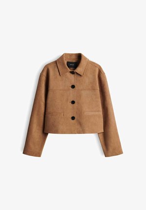 OPUS, RELAXED FIT - Kunstlederjacke - ginger bread