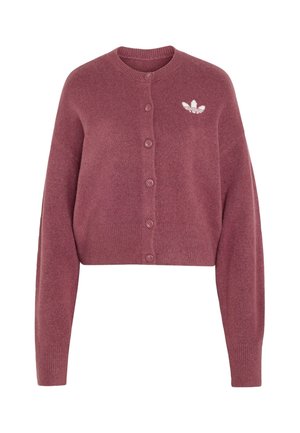 adidas Originals, ESSENTIALS KNIT CARDIGAN - Chaqueta de punto - burgundy