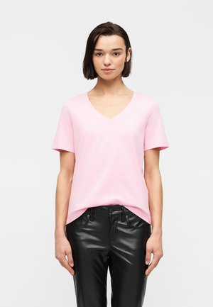 VMPAULINA V NECK - Βασικό μπλουζάκι - bonbon