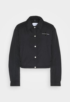 Calvin Klein Jeans CROPPED COACH JACKET - Giacca da mezza stagione - black
