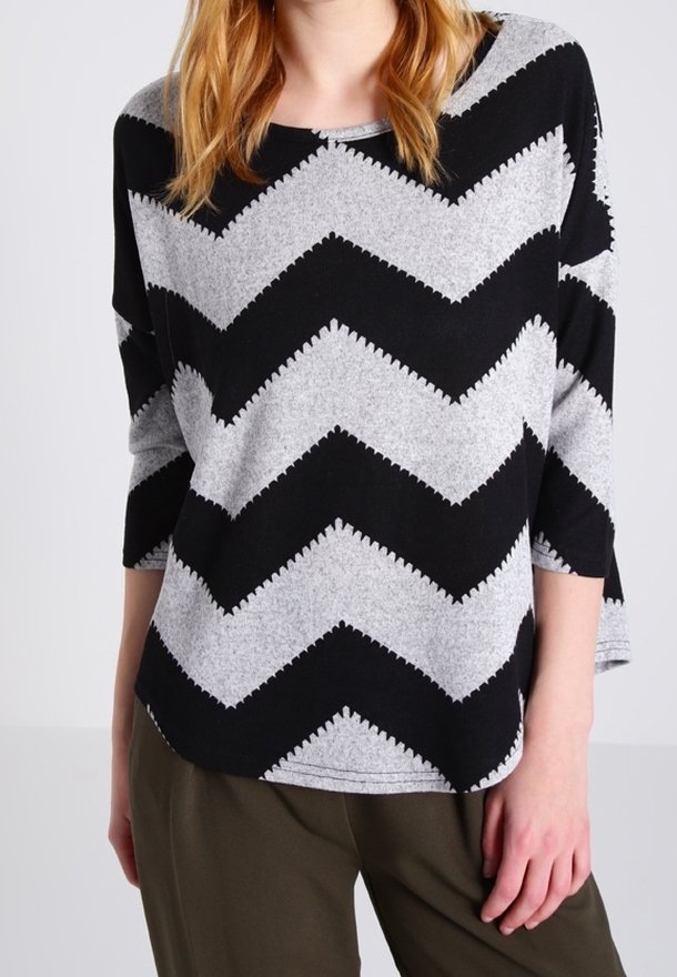 ONLY Stickad tröja - mottled light grey