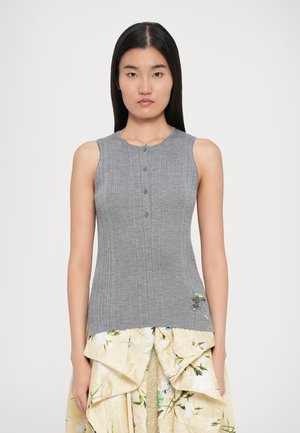 HENLEY - Top - grey melange