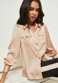 Lipsy FRONT POCKET REGULAR  - Button-down blouse - champagne