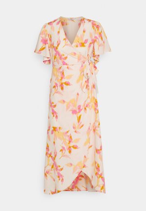 ELEANOR WRAP DRESS - Vestido de dia - silver peony /blurry leafs