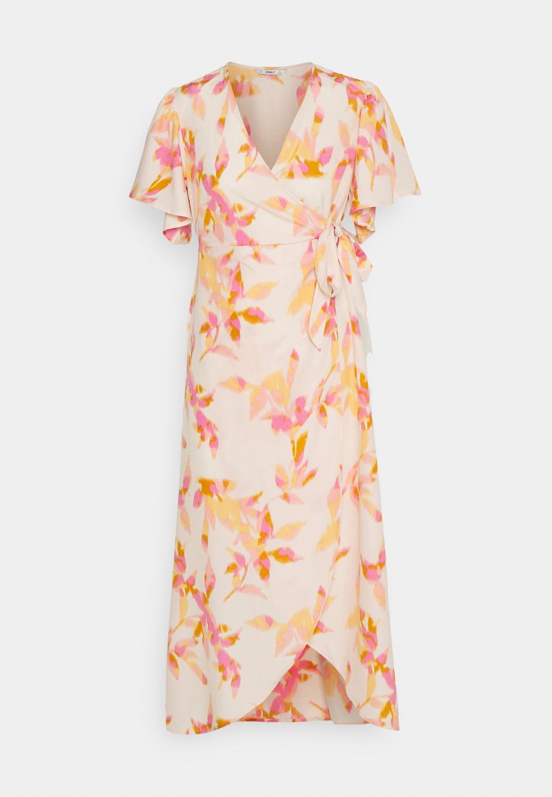 ONLY Petite ELEANOR WRAP DRESS - Vestido de dia - silver peony /blurry leafs