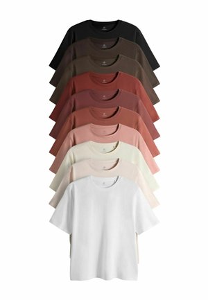 10 PACK SHORT SLEEVE CREW NECK  - Tricou basic - black white red neutrals