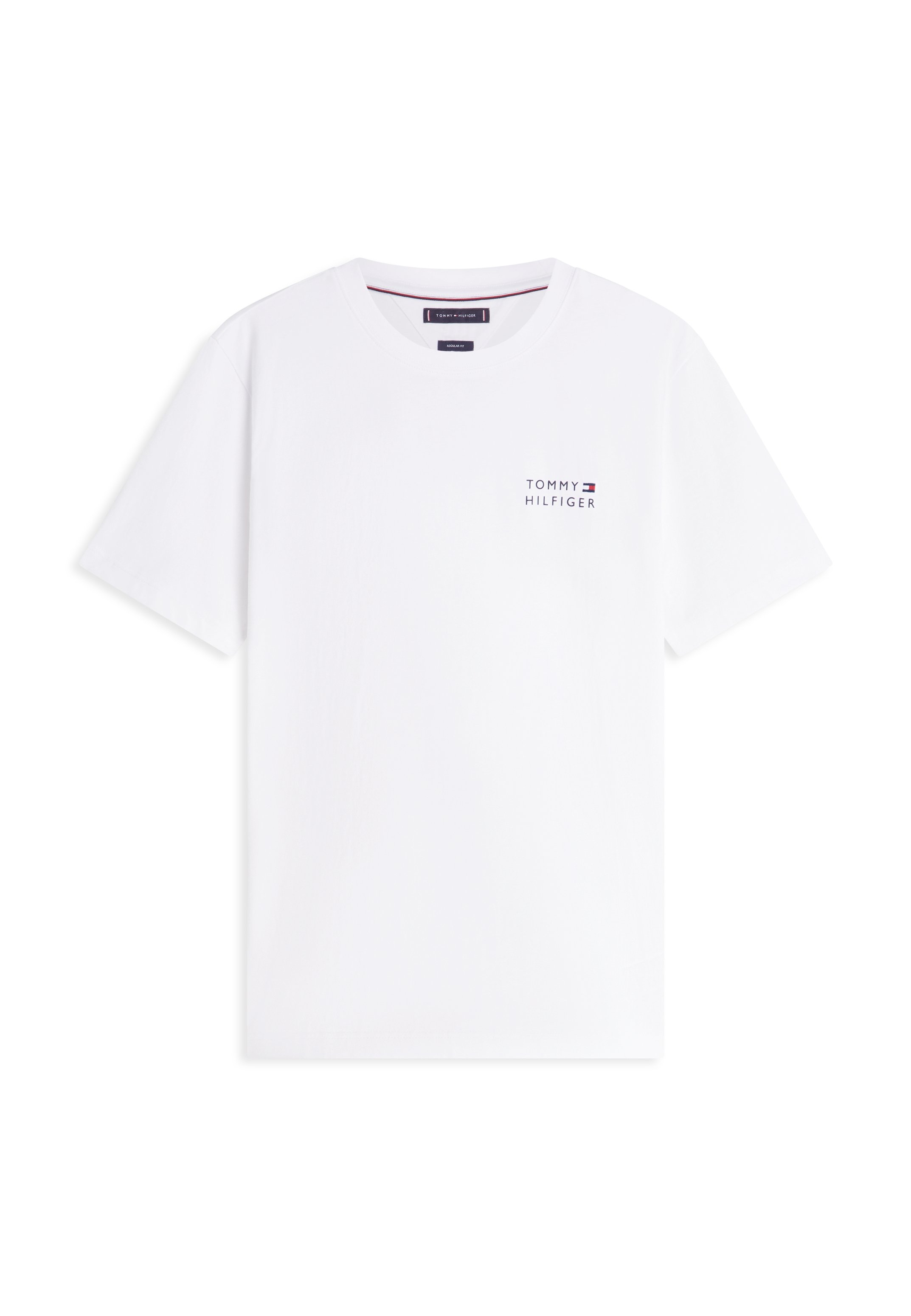 Tommy Hilfiger LOGO EMBROIDERY JERSEY CREW NECK T-SHIRT - Triko s potiskem - white