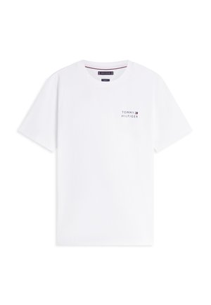 Tommy Hilfiger, LOGO EMBROIDERY JERSEY CREW NECK T-SHIRT - T-Shirt print - white
