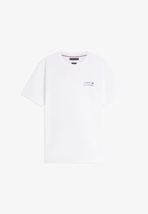 Tommy Hilfiger, LOGO EMBROIDERY JERSEY CREW NECK T-SHIRT - T-Shirt print - white