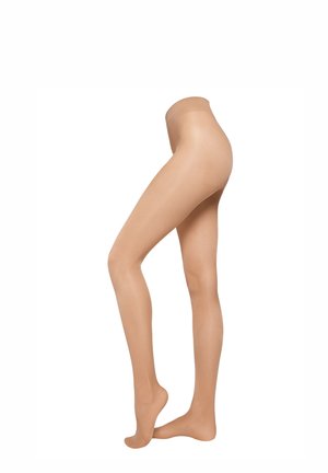 Nude, cienkie rajstopy o gładkiej fakturze i bezszwowym pasku w talii. Design podkreśla naturalny wygląd nóg.