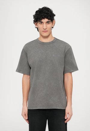 SHORT SLEEVE TEE - Základné tričko - grey acid wash