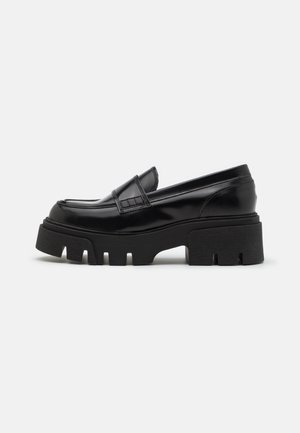 LEATHER - Pantofi slip-on - black