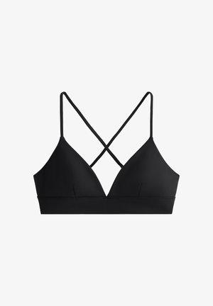 OYSHO, COMFORTLUX LIGHT SUPPORT TRIANGLE SPORTS BRA - Sportmelltartó könnyű sportoláshoz - black
