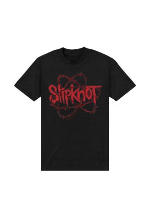 Henry Tiger, SLIPKNOT - BARBED WIRE - T-shirt imprimé - black