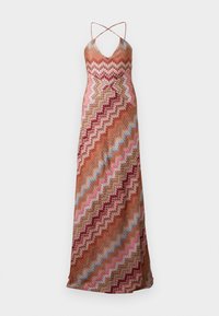 SLEEVELESS LONG DRESS - Maxikleid - pink and rust tones