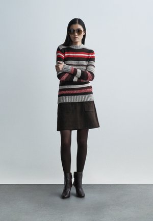 CLARITA - Enkellaarsjes met hoge hak - dark plum