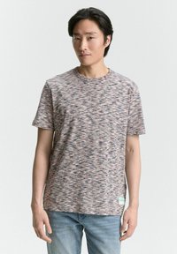 TOM TAILOR IN MELANGE-OPTIK - T-shirt basic - white multicolor spacedye