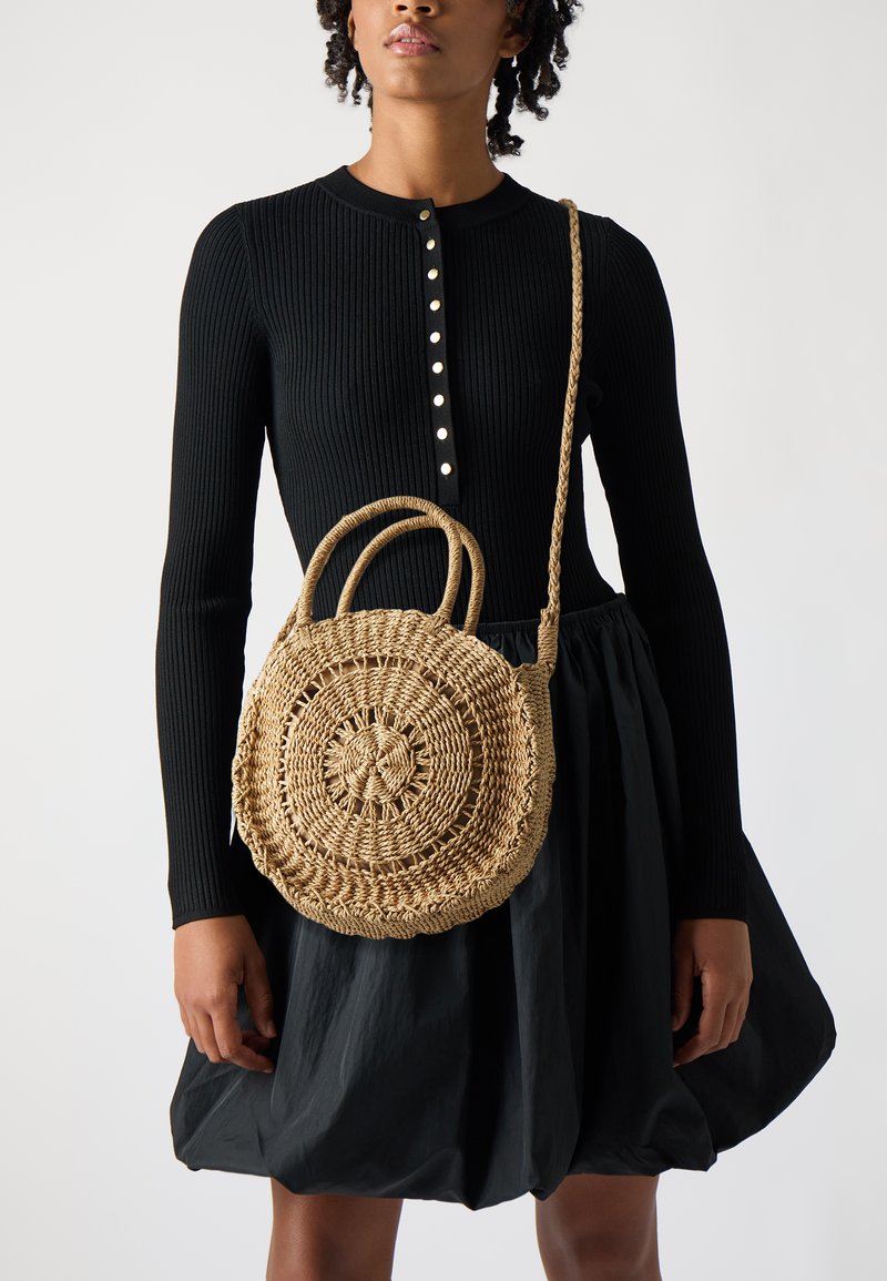 ONLY ONLPENELOPE BEACH ROUND CROSSOBODY - Olkalaukku - toasted coconut