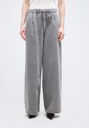 VMVALERIA PULL UP  - Wide leg - medium grey denim