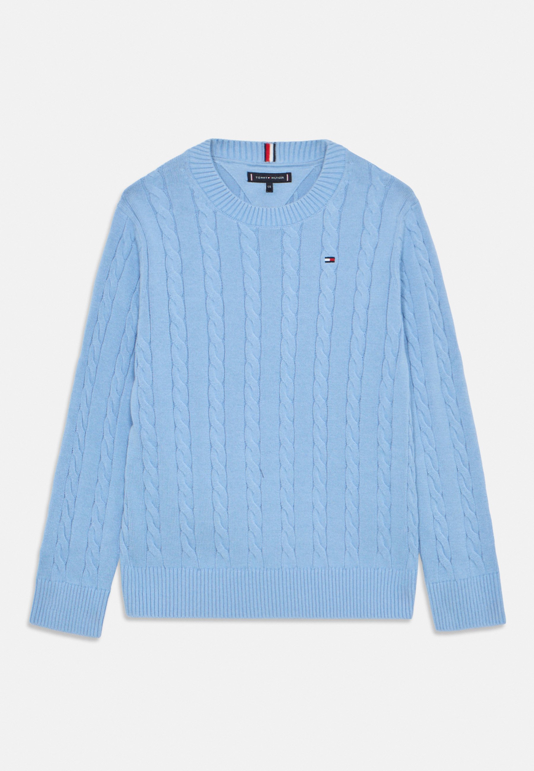Tommy Hilfiger CABLE SWEATER Strickpullover cloudy blue